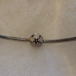 Pandora clip, enamel cherry blossom